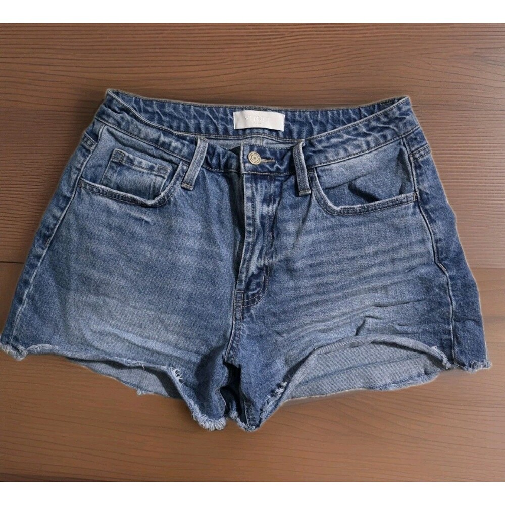 Vervet by Flying Monkey High Rise Distressed Denim Shorts Size M